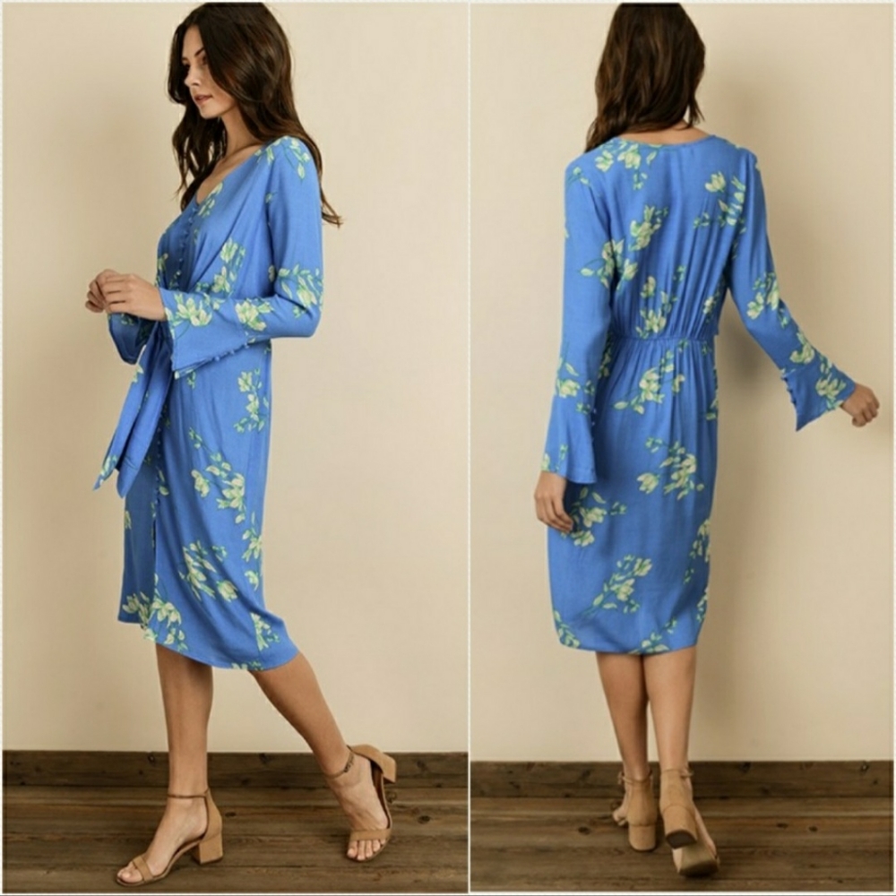 Blue floral dress - Picture 3 of 4